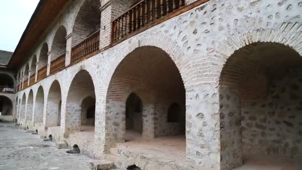 Sheki Oude Architectuur Stad Beschermd Door Unesco Azerbeidzjan — Stockvideo