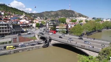 Gürcistan, Tiflis - Çerkez mayıs 2019 - Tiflis güzel şehir manzarası görüntüleri, Gürcistan