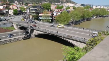 Gürcistan, Tiflis - Çerkez mayıs 2019 - Tiflis güzel şehir manzarası görüntüleri, Gürcistan