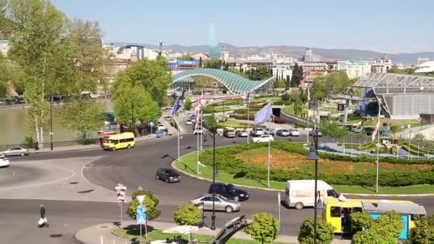 Gürcistan Tiflis Çerkez Mayıs 2019 Tiflis Güzel Şehir Manzarası Görüntüleri — Stok video