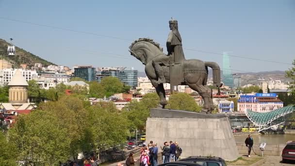 Gürcistan Tiflis Çerkez Mayıs 2019 Tiflis Güzel Şehir Manzarası Görüntüleri — Stok video