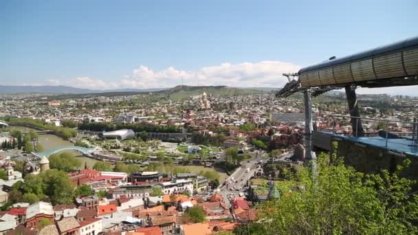 Грузія Тбілісі Близько 2019 Травня Кадри Прекрасного Міського Пейзажу Тбілісі — стокове відео