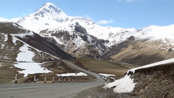 Kazbegi Güzel Dağlar Gürcistan — Stok video