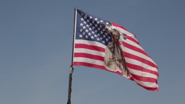 Bandera Valle Del Monumento — Vídeos de Stock