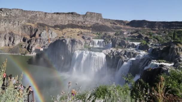 Hermosa Vista Las Cataratas Gemelas Idaho — Vídeos de Stock