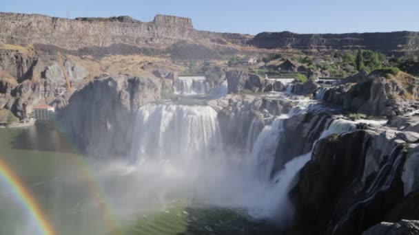 Hermosa Vista Las Cataratas Gemelas Idaho — Vídeo de stock