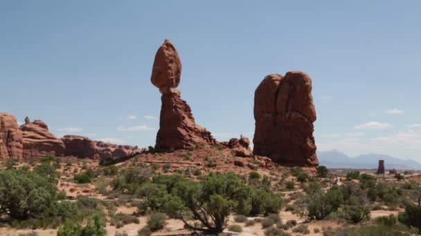 Güzel Görünümü Arches Ulusal Parkı — Stok video