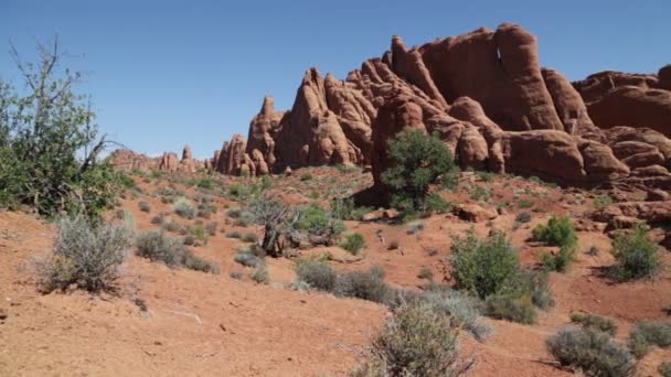 Beautiful View Arches National Park — Stock Video