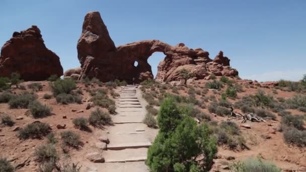 Prachtig Uitzicht Het Arches National Park — Stockvideo