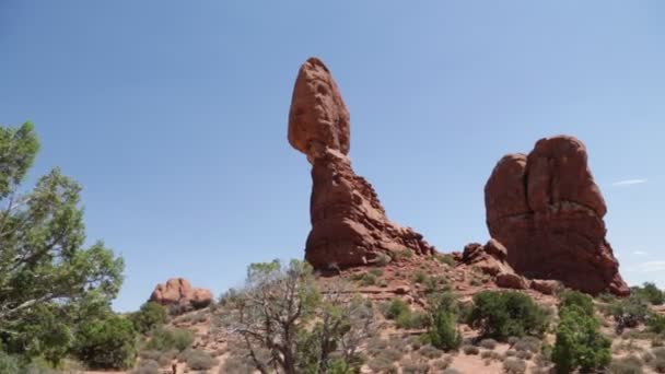 Prachtig Uitzicht Het Arches National Park — Stockvideo