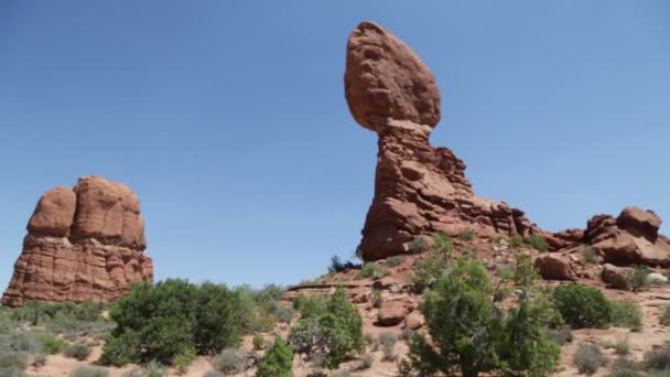 Prachtig Uitzicht Het Arches National Park — Stockvideo