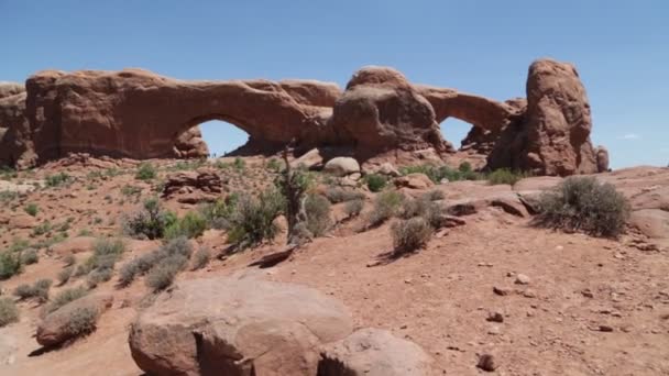 Beautiful View Arches National Park — Stock Video