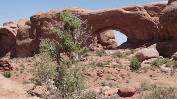 Güzel Görünümü Arches Ulusal Parkı — Stok video