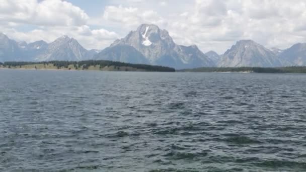 Images Panoramiques Lac Dans Parc National Grand Teton — Video