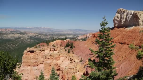 Schöne Felsen Bryce Nationalpark Den Usa — Stockvideo