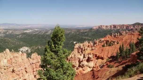 Prachtige Rotsen Bryce National Park — Stockvideo