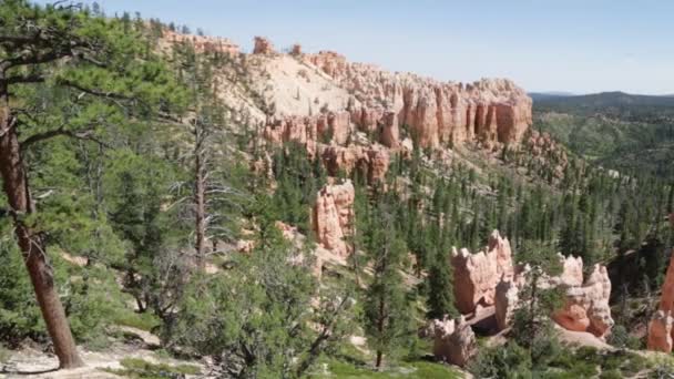 Schöne Felsen Bryce Nationalpark Den Usa — Stockvideo