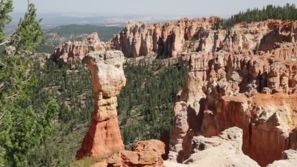 Schöne Felsen Bryce Nationalpark Den Usa — Stockvideo