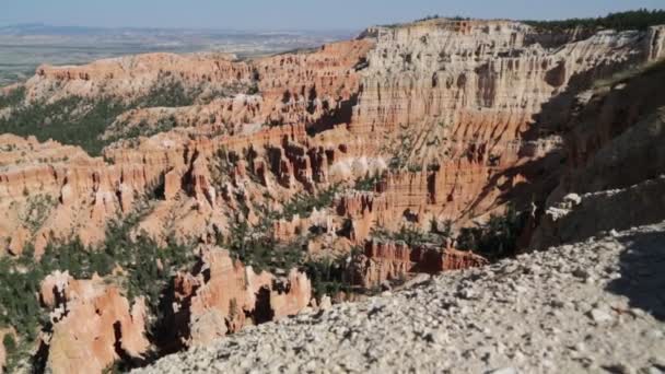 Schöne Felsen Bryce Nationalpark Den Usa — Stockvideo