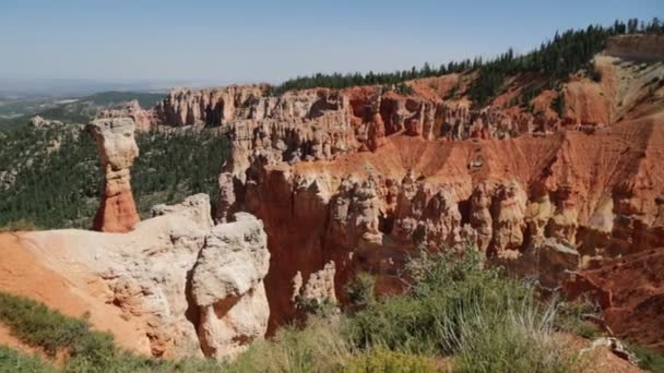 Schöne Felsen Bryce Nationalpark Den Usa — Stockvideo