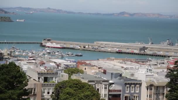 Riprese Panoramiche Vista Mare San Francisco Stati Uniti — Video Stock