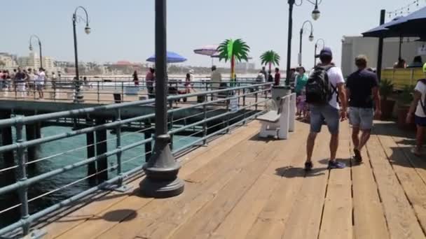 Usa Los Angeles Santa Monica Circa Agosto 2019 Costa Molo — Video Stock