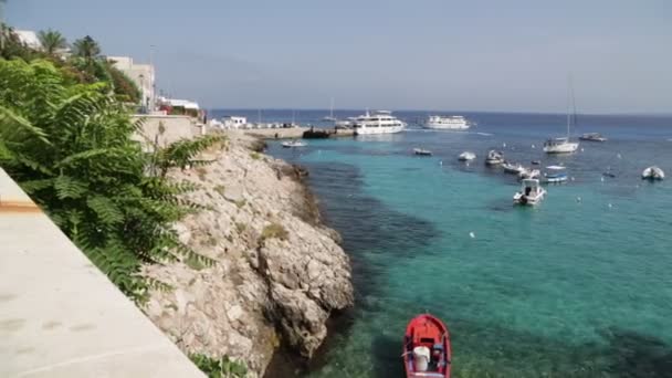 Riprese Panoramiche Della Bellissima Spiaggia Sicilia Italia — Video Stock