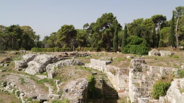 イタリアのシチリア島の美しい街とアンティークのランドマーク — ストック動画