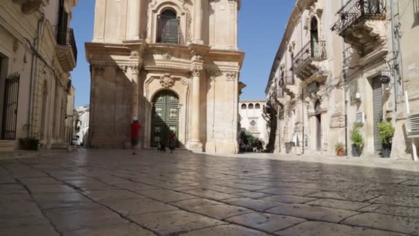Krásné Město Starožitné Památky Sicílii Itálie — Stock video