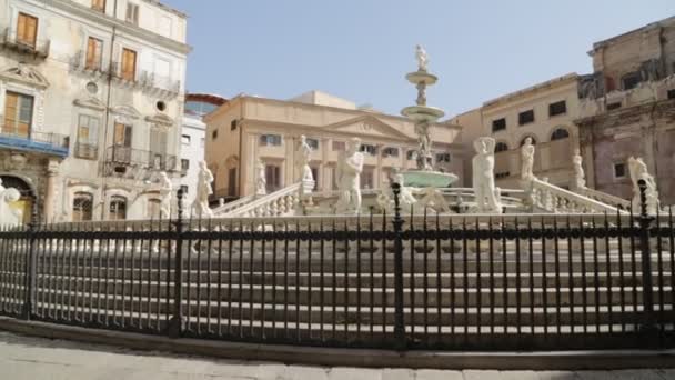 Gyönyörű Város Antik Nevezetesség Szicíliában Olaszországban — Stock videók