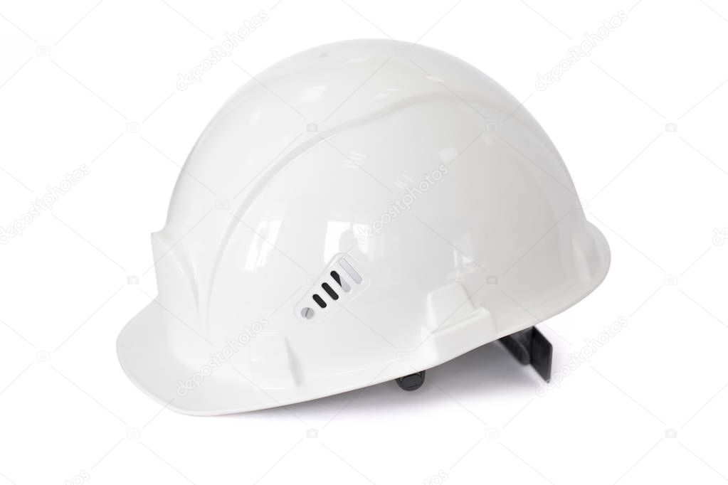 white helmet on the white background