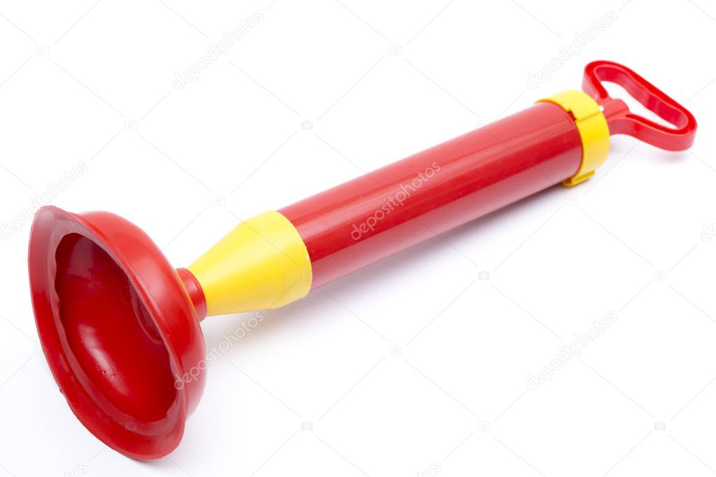 plunger on the white background