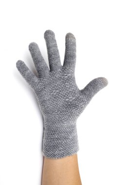 Beyaz arka plan üzerinde mitten