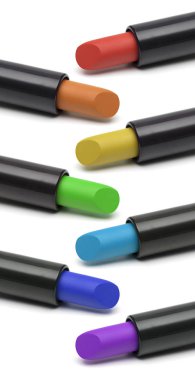 beyaz zemin üzerine ruj