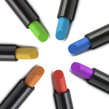 beyaz zemin üzerine ruj