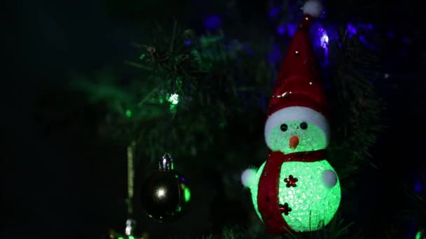 Kerst Vuren Witte Achtergrond — Stockvideo