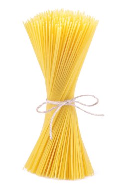 Makarna spagetti bağlı. izole