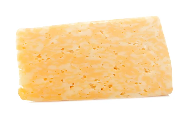 Scheibe Köstlichen Marmorierten Käse Auf Weißem Hintergrund Nahaufnahme — Stockfoto