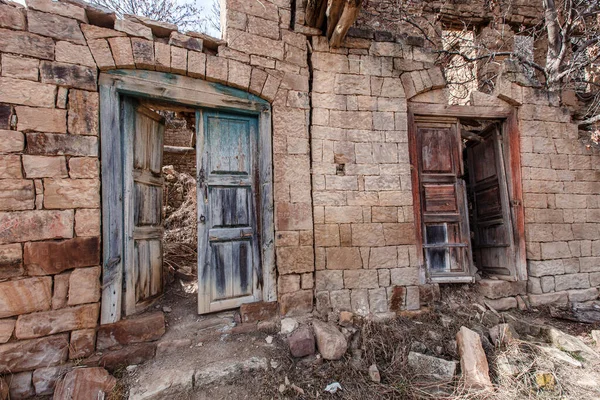 Eski terk edilmiş şehir Gamsutl Dağıstan Cumhuriyeti, Rusya. Kafkaslar