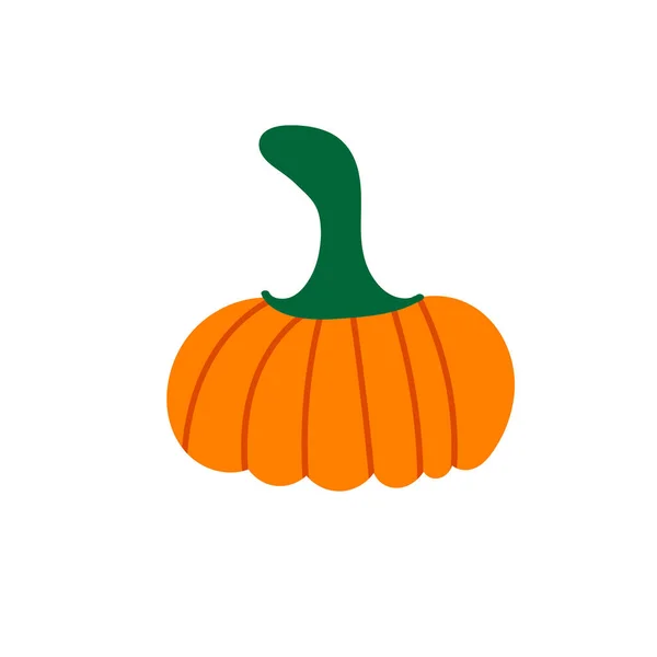 Ilustração plana do vetor da abóbora. Abóbora para Halloween e design de dia de ação de graças. Produtos hortícolas orgânicos de Outono —  Vetores de Stock