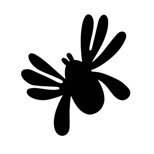Aranha preta isolada em um fundo branco. Silhueta de uma aranha. Elemento de design para Halloween. Ilustração vetorial — Vetor de Stock