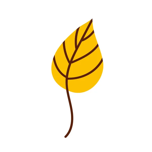 Κίτρινα φύλλα φθινοπώρου απομονωμένα σε λευκό φόντο. Φύλλο σημύδας. Εικονογράφηση διάνυσμα σε ένα επίπεδο στυλ κινουμένων σχεδίων — Διανυσματικό Αρχείο