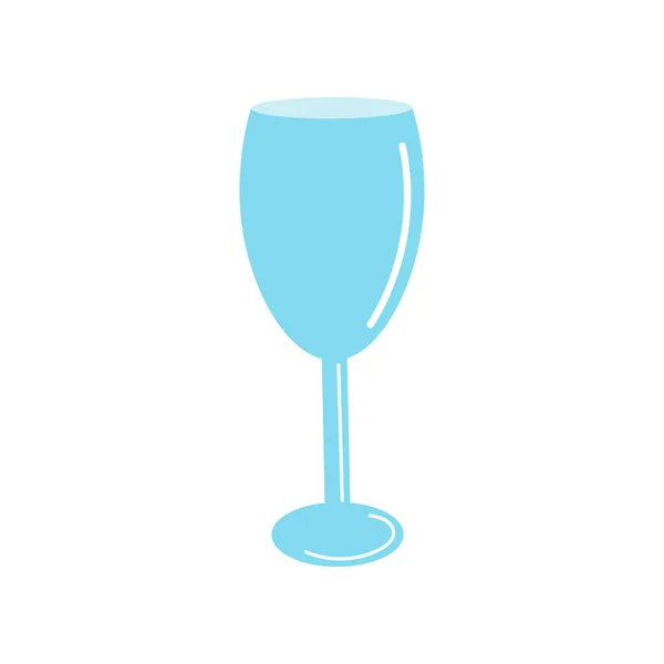 Szklanka wina. Ręcznie rysowane wektor ilustracji w stylu płaskim. Element do projektowania menu, drukowania i plakatów — Wektor stockowy