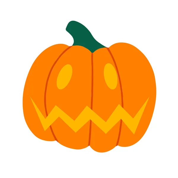 Malvada linterna de calabaza para Halloween. Espeluznante elemento de diseño de calabaza miedo para Halloween. Ilustraciones planos vectoriales — Archivo Imágenes Vectoriales