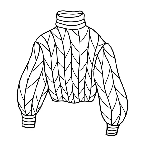Słodki sweter z dzianiny. Ciepły i przytulny sweter — Wektor stockowy