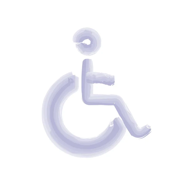 Símbolo de pessoas com deficiência. Ilustração em aquarela vetorial — Vetor de Stock