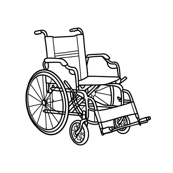 Cadeira de rodas para pessoas com deficiência — Vetor de Stock