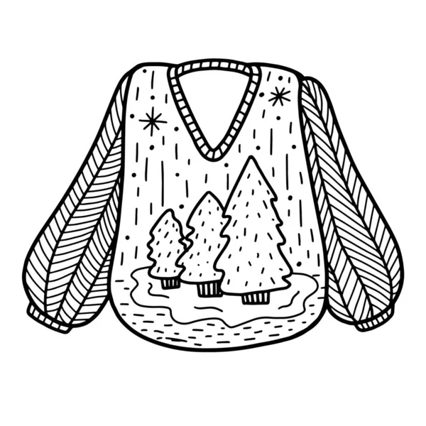 Camisola de malha com um padrão de Natal —  Vetores de Stock