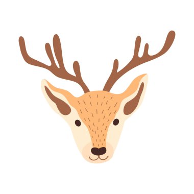 Geyik baş vektör illüstrasyonuName