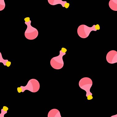 Sihirli iksirle desen. Cadılar Bayramı için tasarım